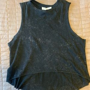 Black faded muscle tee